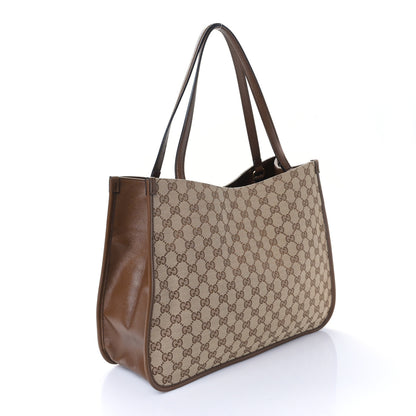 Gucci Monogram Horsebit 1955 Tote Bag Beige Brown Sugar 3 of 9