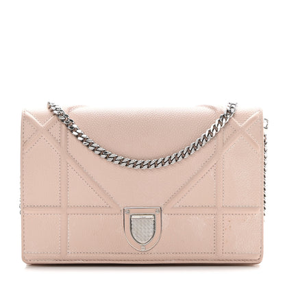 Christian Dior Grained Calfskin Diorama Wallet on Chain Pouch Nude 1 of 18