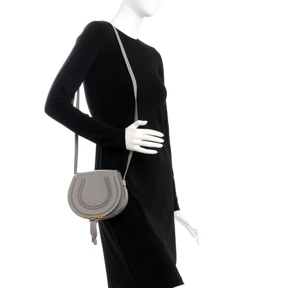 Chloe Calfskin Mini Marcie Round Crossbody Bag Cashmere Grey 2 of 7