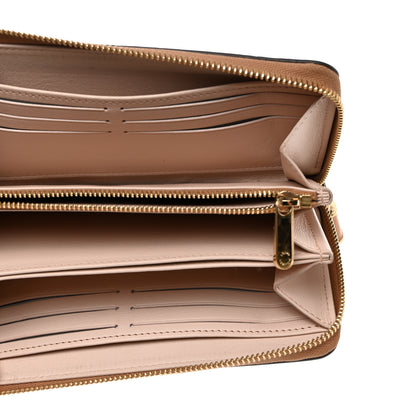 Louis Vuitton Ostrich Zippy Beige 5 of 8