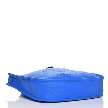 Hermes Taurillon Clemence Evelyne PM Bleu Hydra 4 of 7