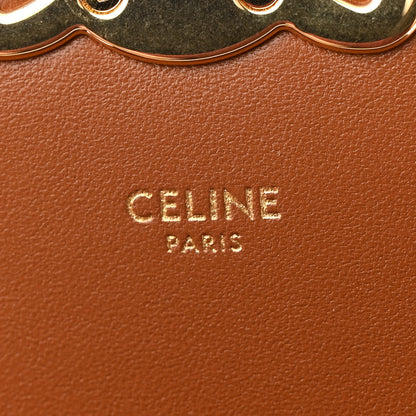 Celine Triomphe Canvas Calfskin Enveloppe Bag Tan 7 of 12