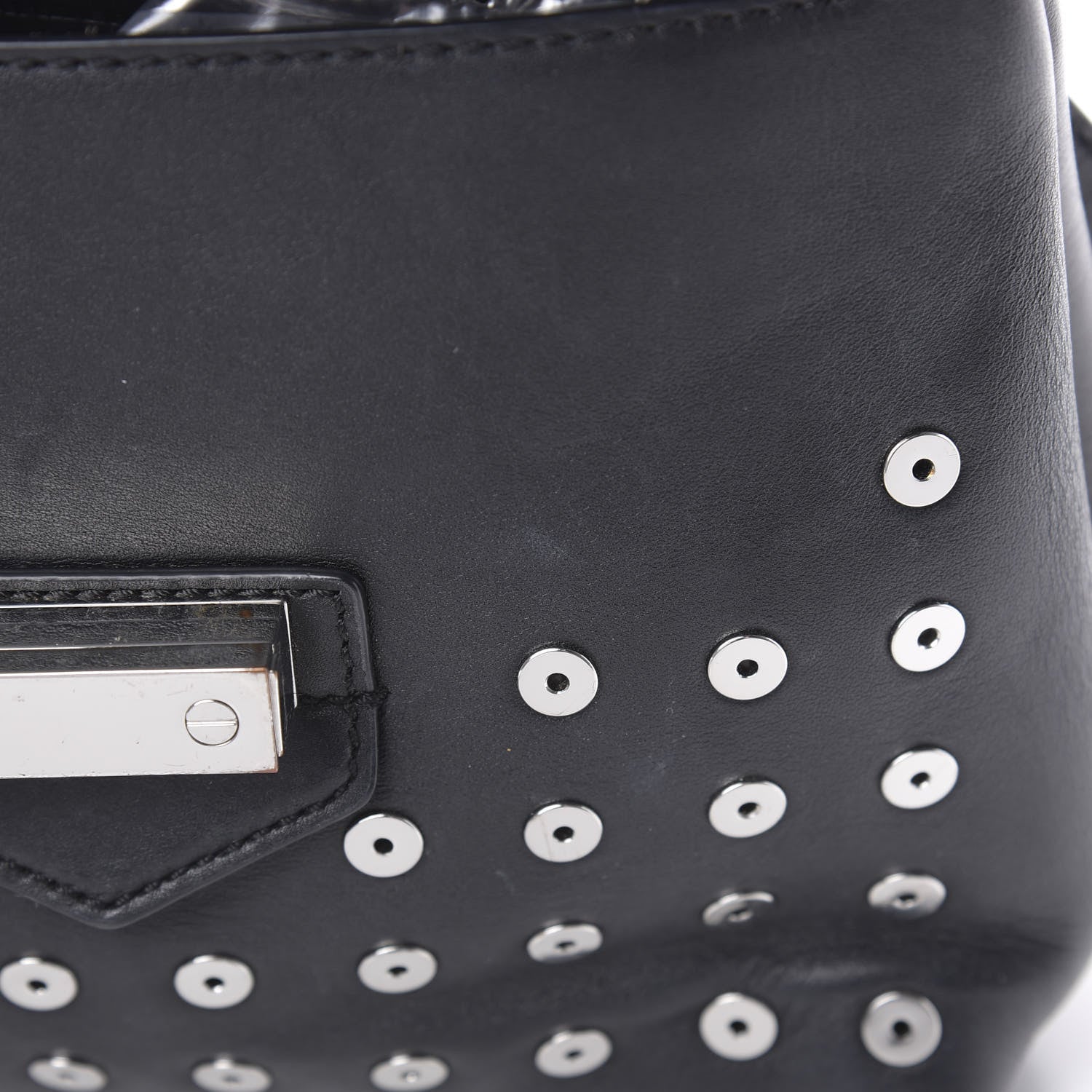 Alexander Wang Lambskin Small Eyelets Marion Tote Black Silver Hardware 13 of 16