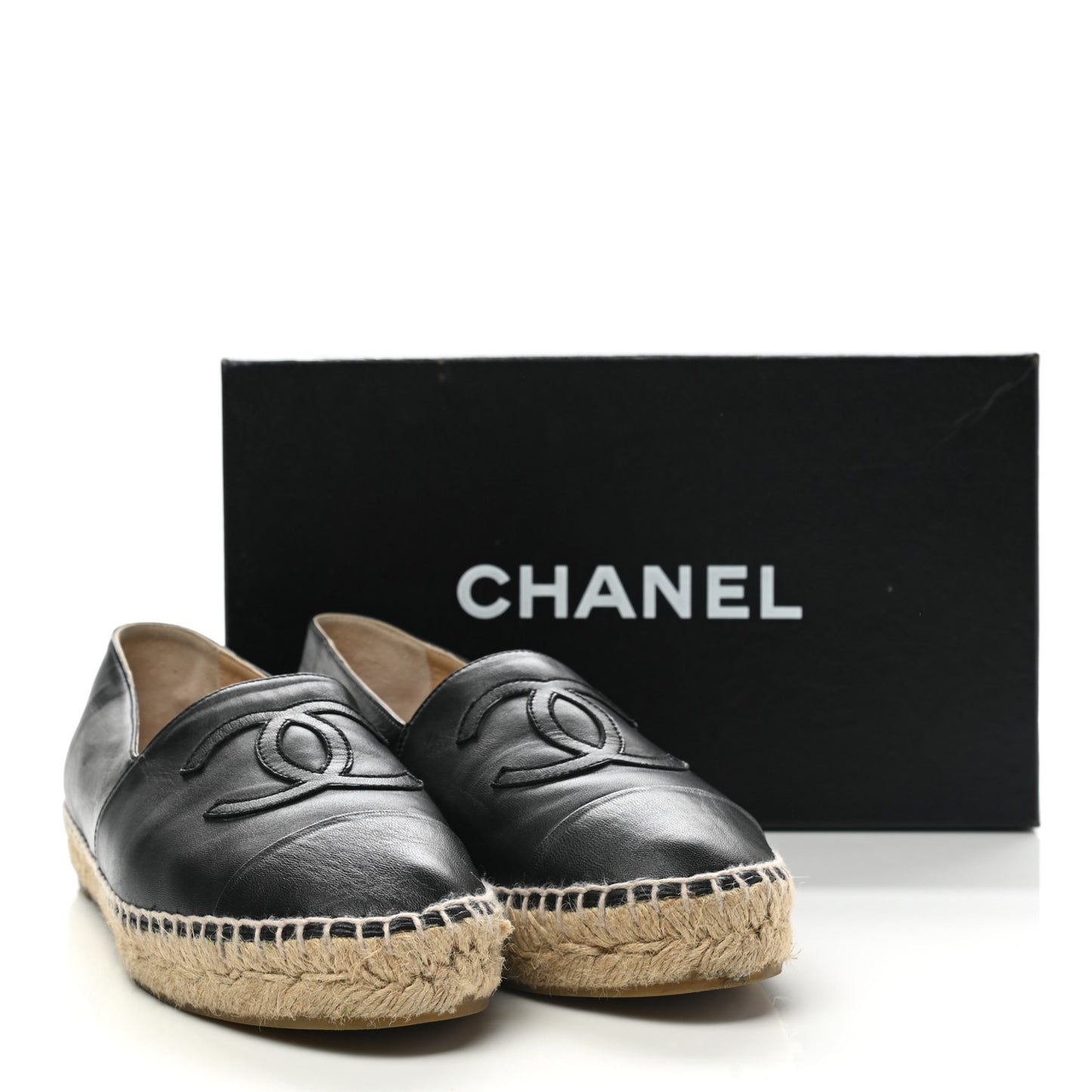 Lambskin CC Espadrilles 39 Black