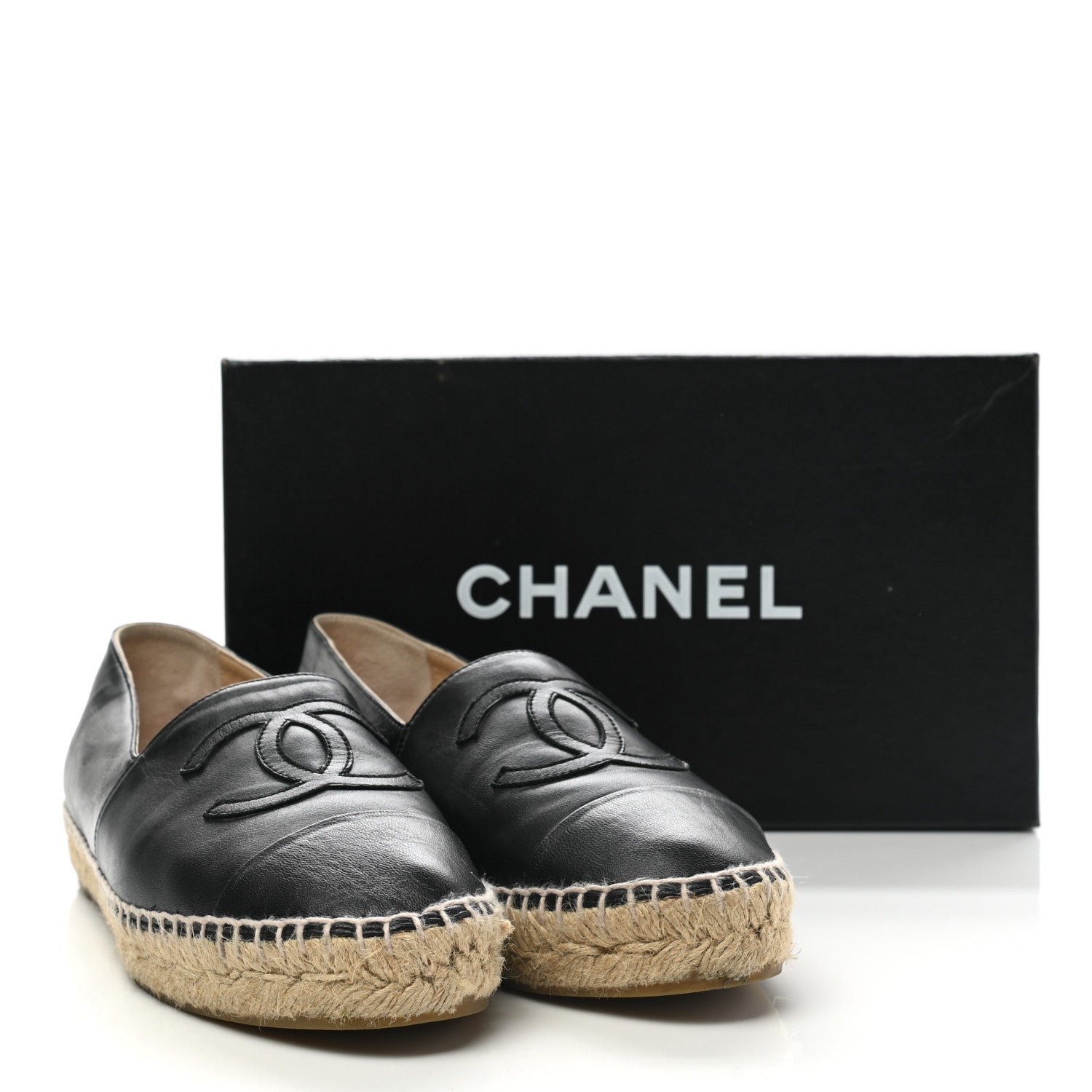 Chanel Lambskin CC Espadrilles 39 Black 11 of 11