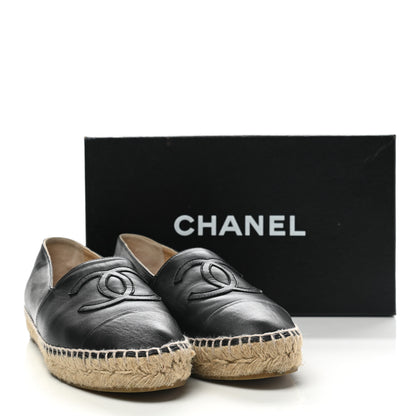 Chanel Lambskin CC Espadrilles 39 Black 11 of 11