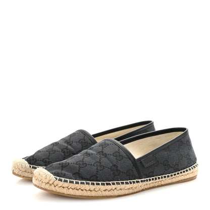 Gucci Monogram Espadrilles 38 Black 4 of 10