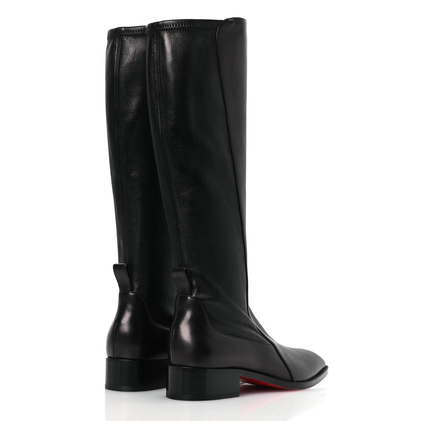 Nappa Tagastretch Flat Knee Boots 37.5 Black