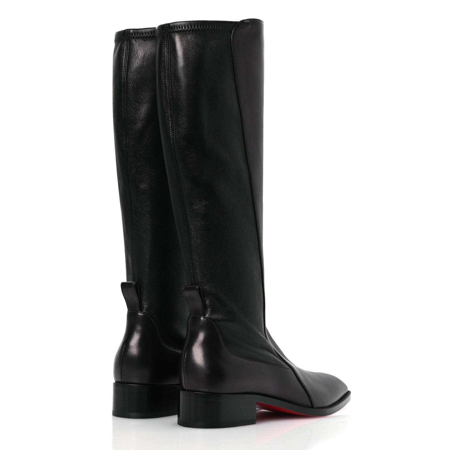 Christian Louboutin Nappa Tagastretch Flat Knee Boots 37.5 Black 5 of 10