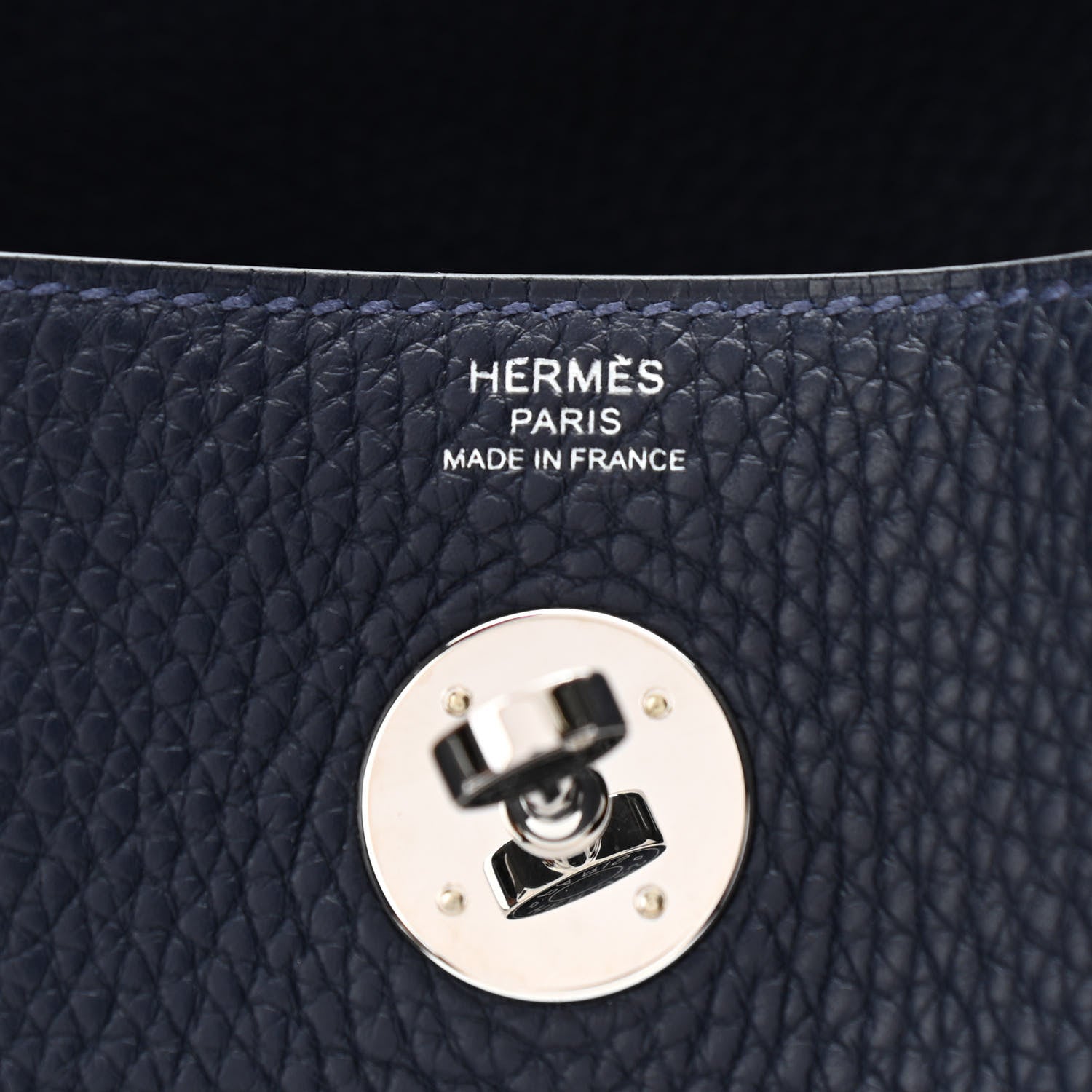 Hermes Taurillon Clemence Lindy 26 Bleu Nuit 6 of 10