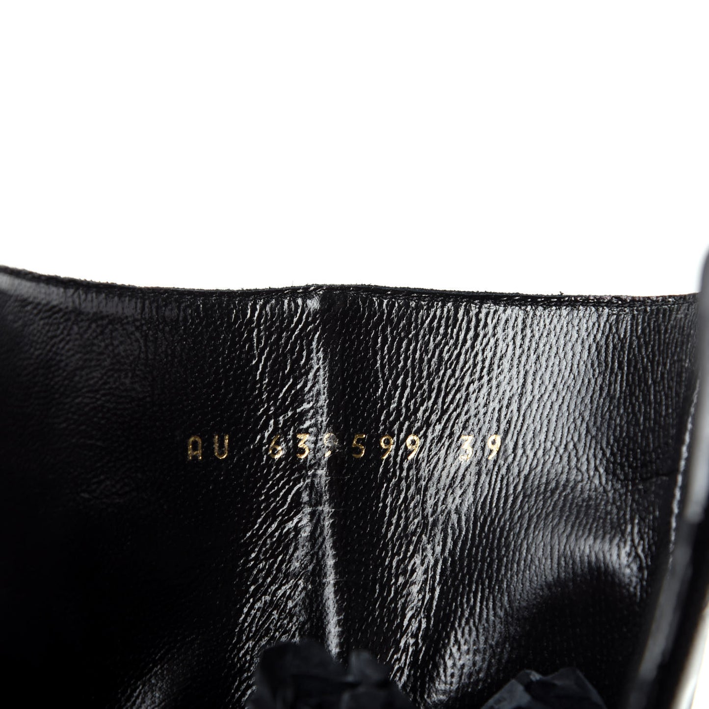 Alligator Embossed Patent Calfskin Opyum 110 Ankle Boots 39 Black