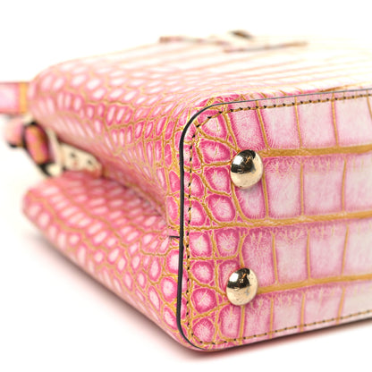 Louis Vuitton Crocodile Mini Capucines Sahara Rose 8 of 9