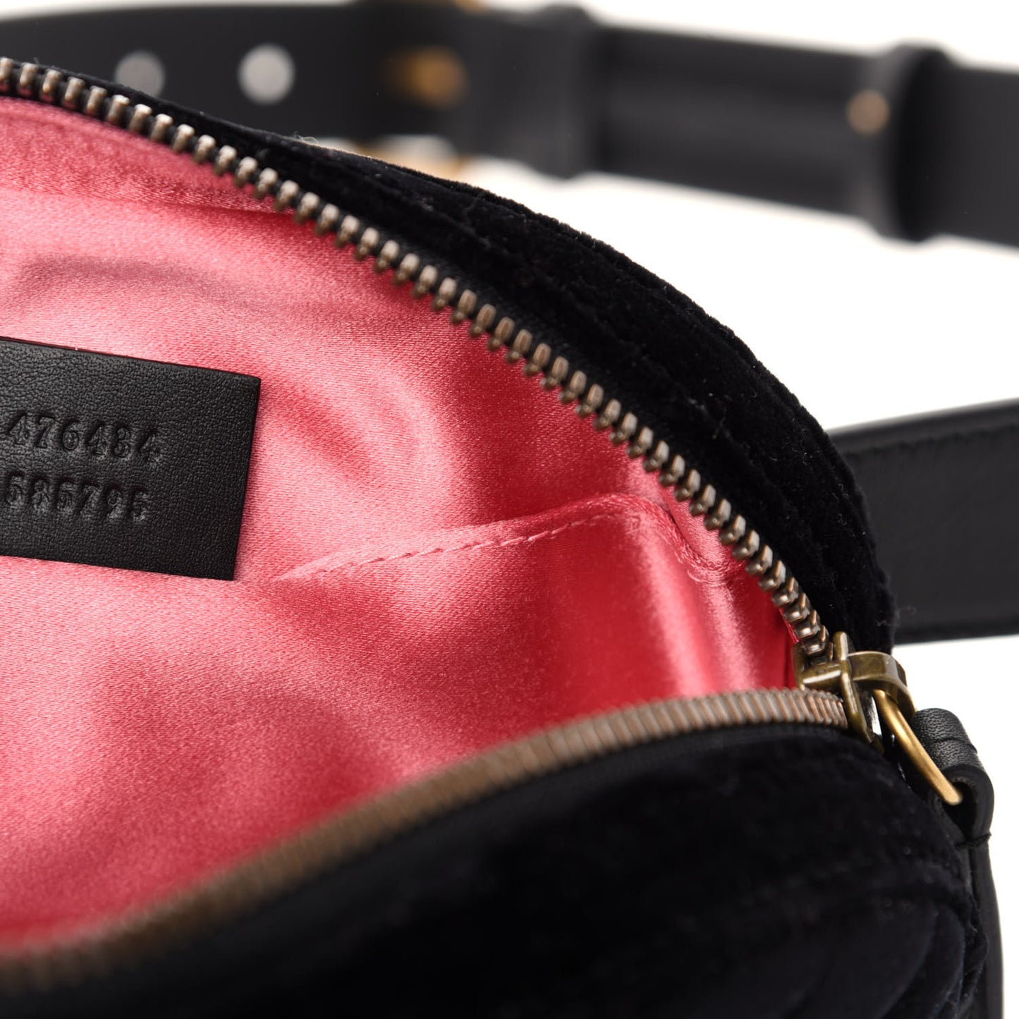 Velvet Matelasse GG Marmont Belt Bag 95 38 Black