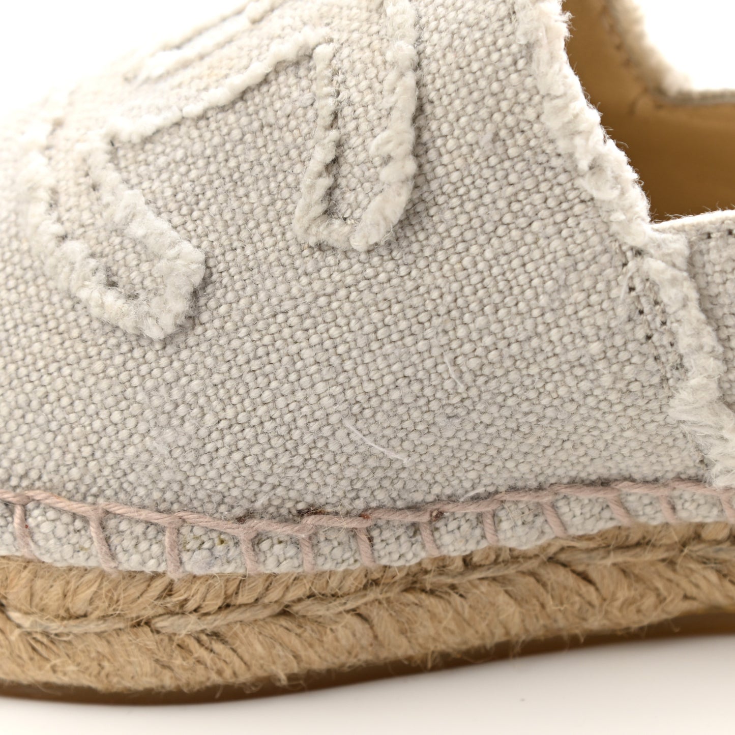 Linen CC Espadrilles 37 Beige Black
