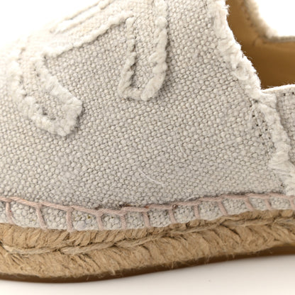 Chanel Linen CC Espadrilles 37 Beige Black 11 of 16