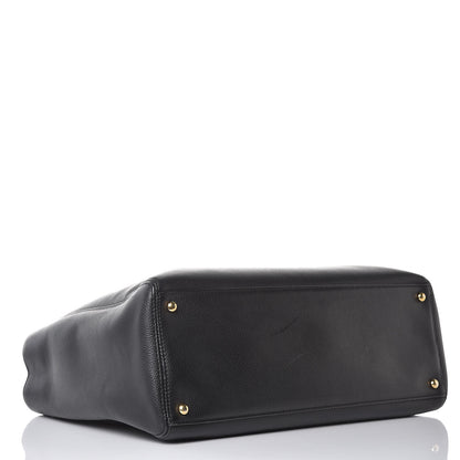 Chanel Calfskin Cerf Executive Shopper Tote Black 5 of 11