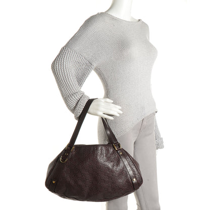 Gucci Guccissima Medium Abbey Shoulder Bag Chocolate 2 of 9