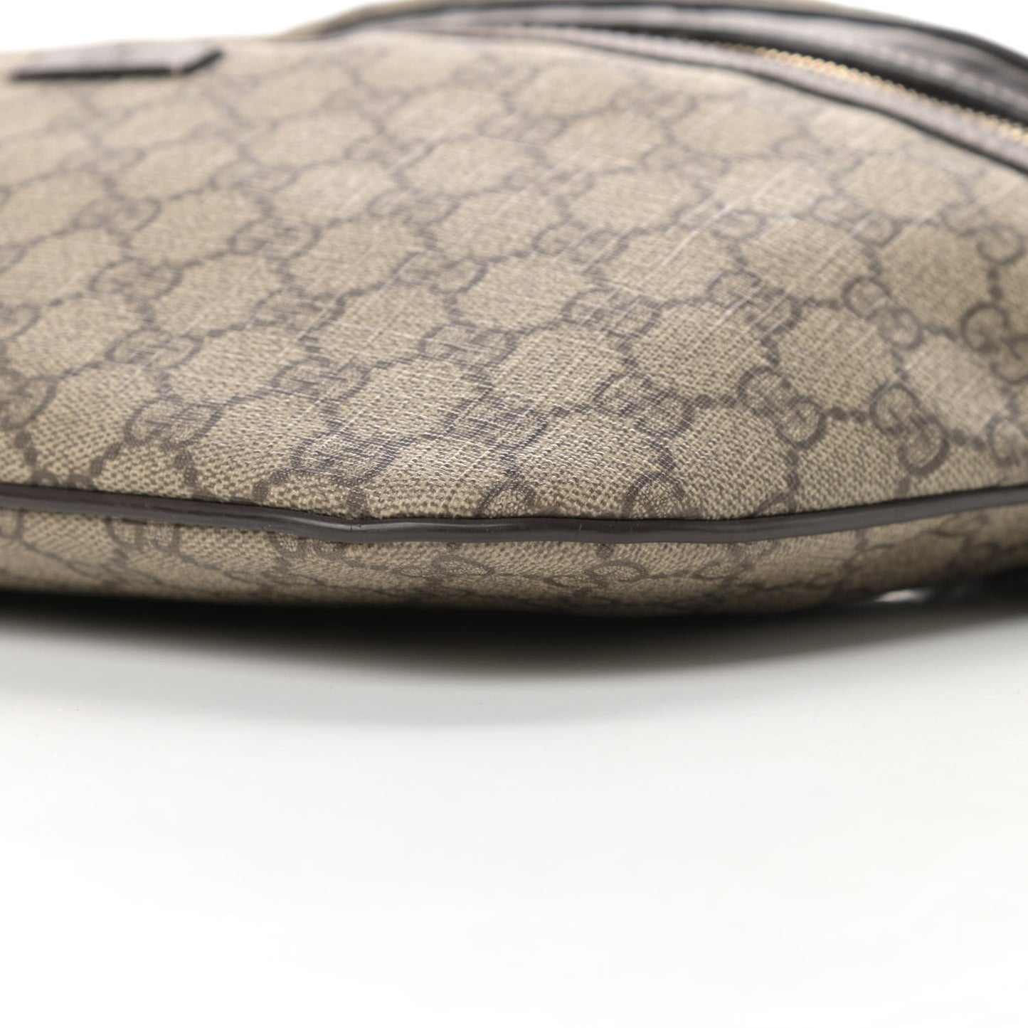 GG Supreme Monogram Belt Bag Dark Brown