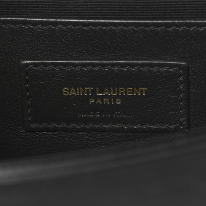 Saint Laurent Calfskin Crocodile Embossed Small Classic Monogram Kate Tassel Satchel Black 6 of 9