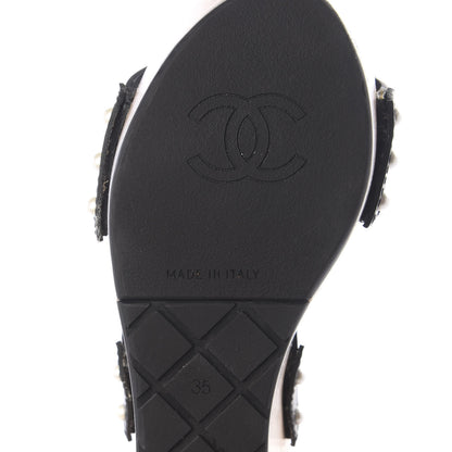 Chanel Wood Calfskin CC Hinge Wedge 35 Black 7 of 9