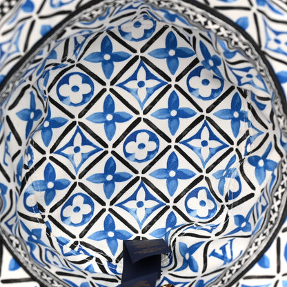 Louis Vuitton Cotton Monogram Flower Tile Reversible Bucket Hat Blue 12 of 14