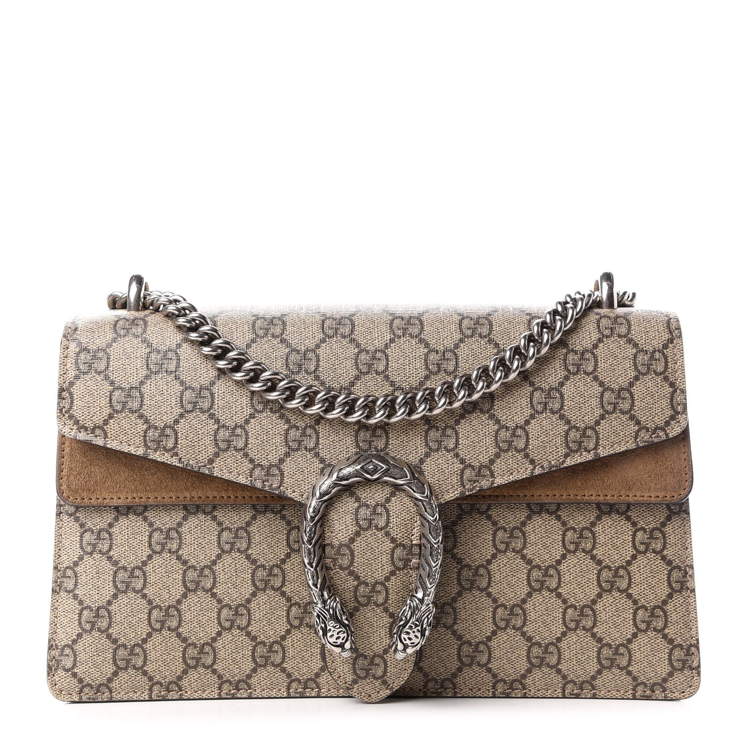 Gucci GG Supreme Monogram Small Dionysus Shoulder Bag Taupe 1 of 9