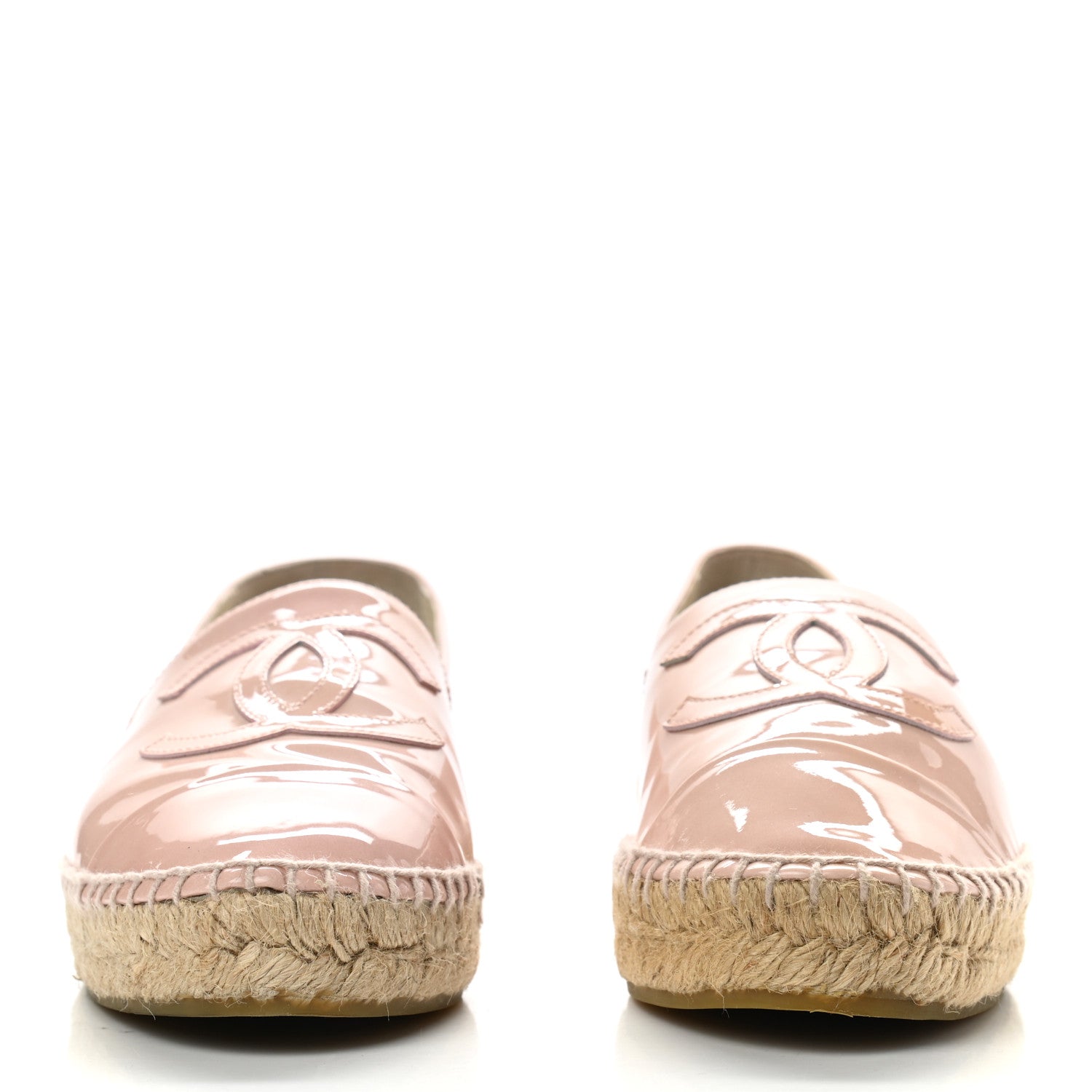Chanel Patent CC Espadrilles 38 Pink 2 of 9