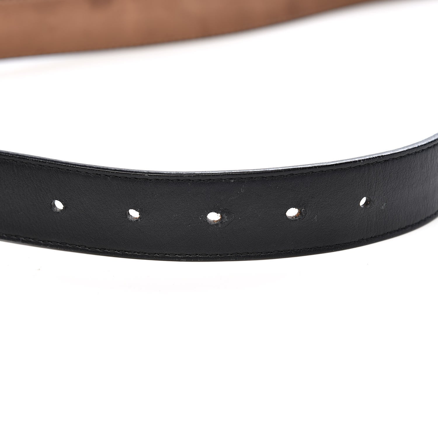 Gucci Calfskin Crystal Interlocking G Belt 80 32 Black 5 of 11
