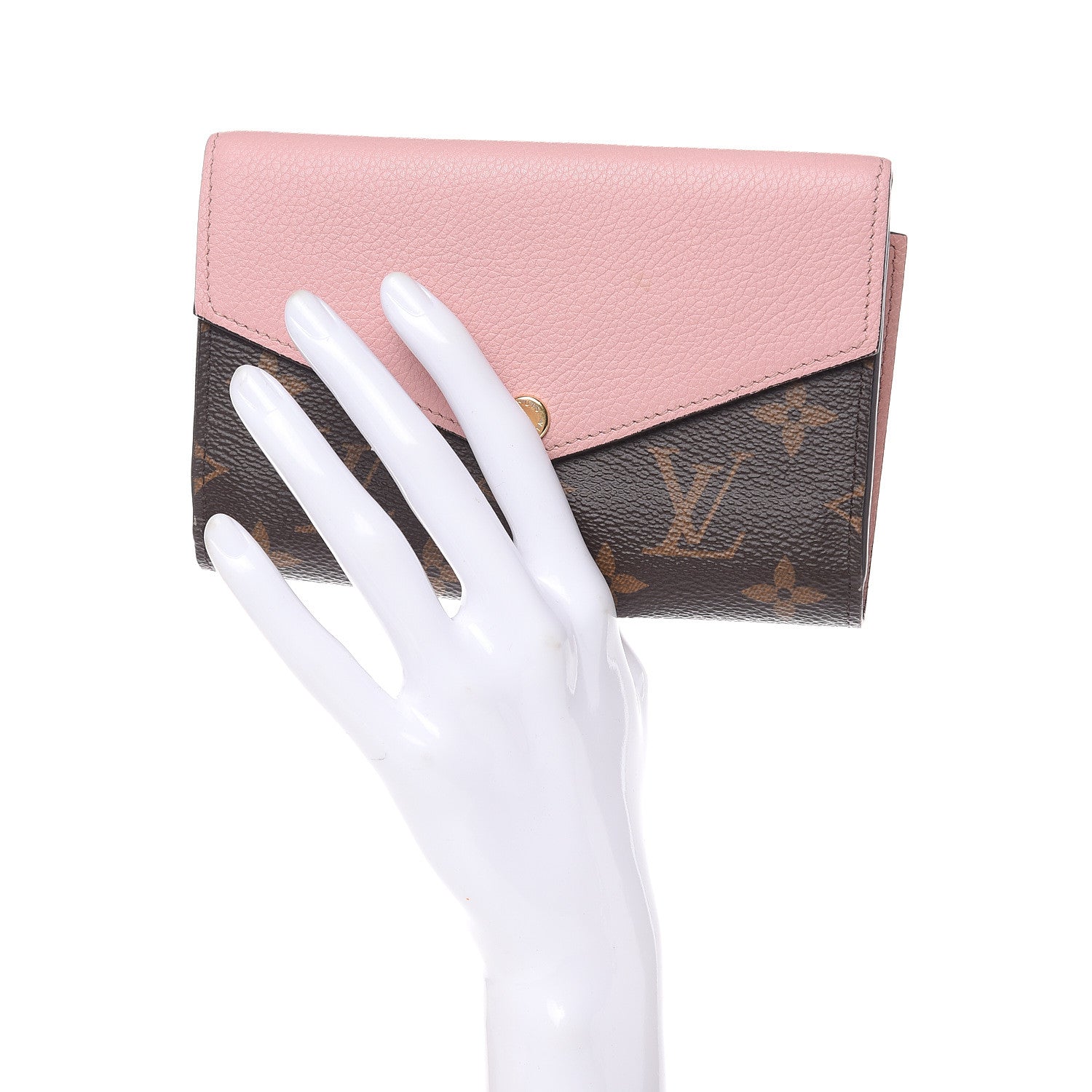 Louis Vuitton Monogram Pallas Compact Wallet Rose Poudre 2 of 7