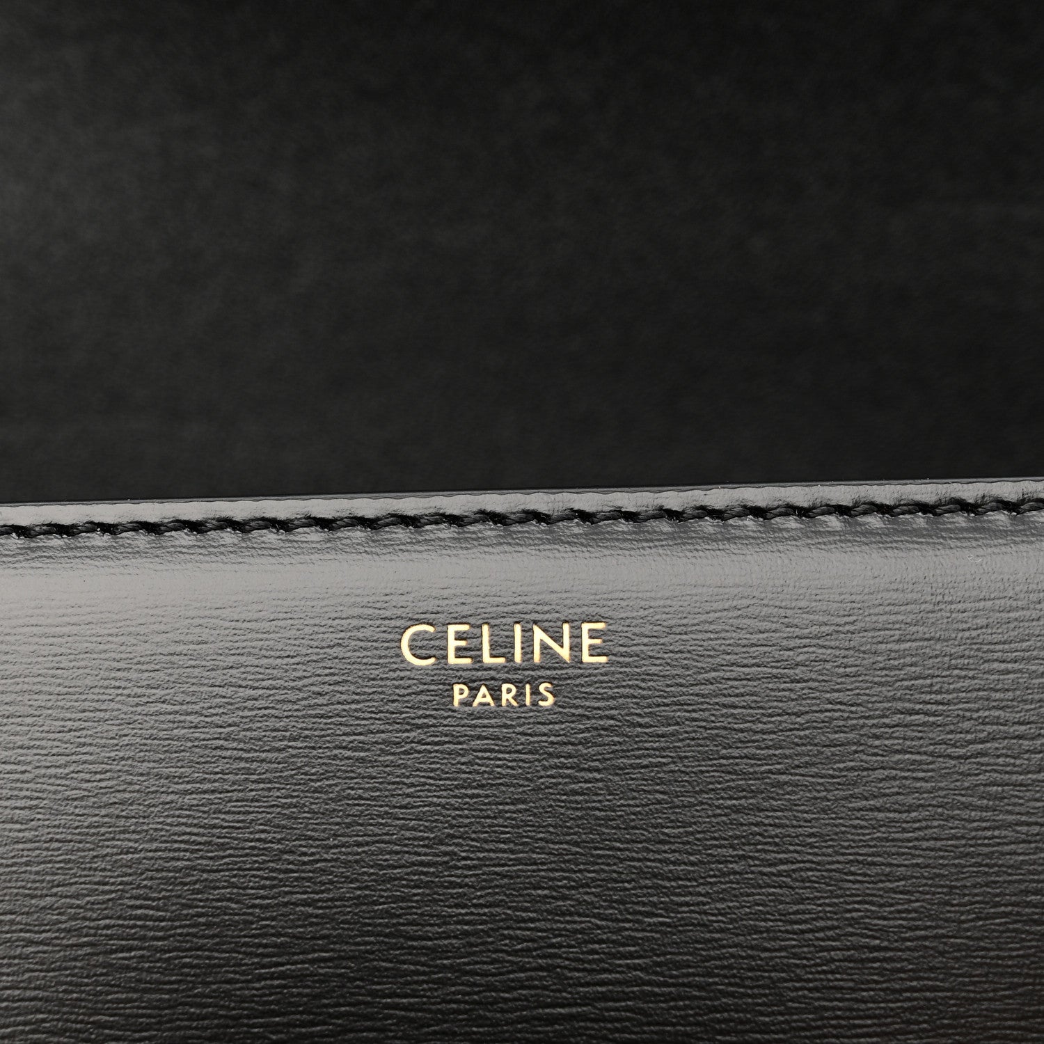 Celine Shiny Calfskin Teen Triomphe Black 6 of 11