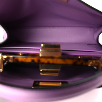 Fendi Vitello Seta Shiny Nappa Plexiglass Small Peekaboo I SEE U Satchel Violetta 5 of 10