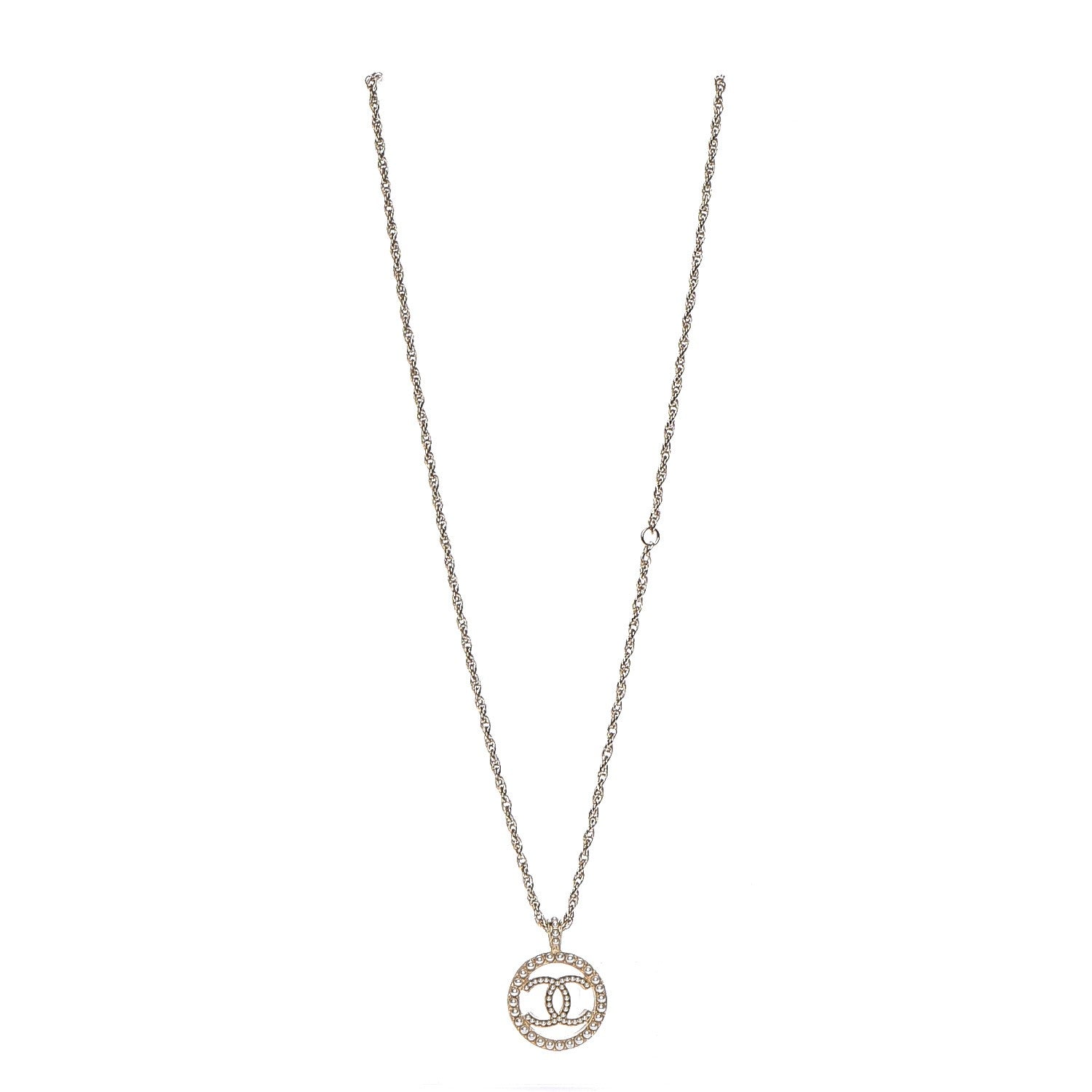 Chanel Pearl CC Short Necklace Gold 3 of 7
