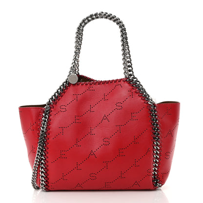 Stella McCartney Eco Alter Nappa Perforated Logo Falabella Reversible Tote Red 3 of 18