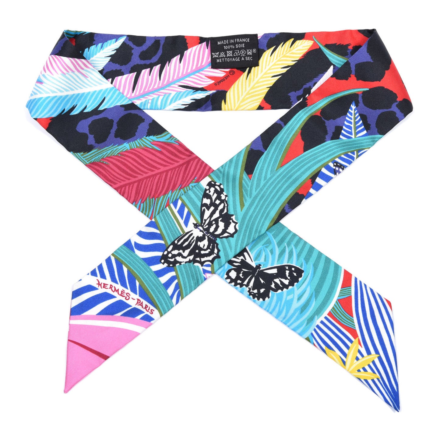 Silk Jaguar Quetzal Twilly Vert Rouge Rose