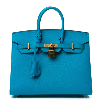 Hermes Epsom Birkin Sellier 25 Bleu Frida 1 of 11