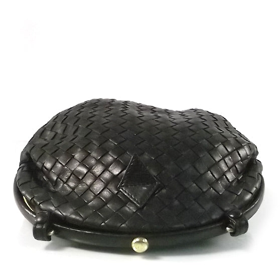 Vintage Woven Small Frame Bag Black