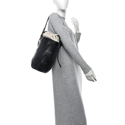 Bottega Veneta Nappa Maxi Intrecciato Cassette Lantern Bucket Bag Black 2 of 11