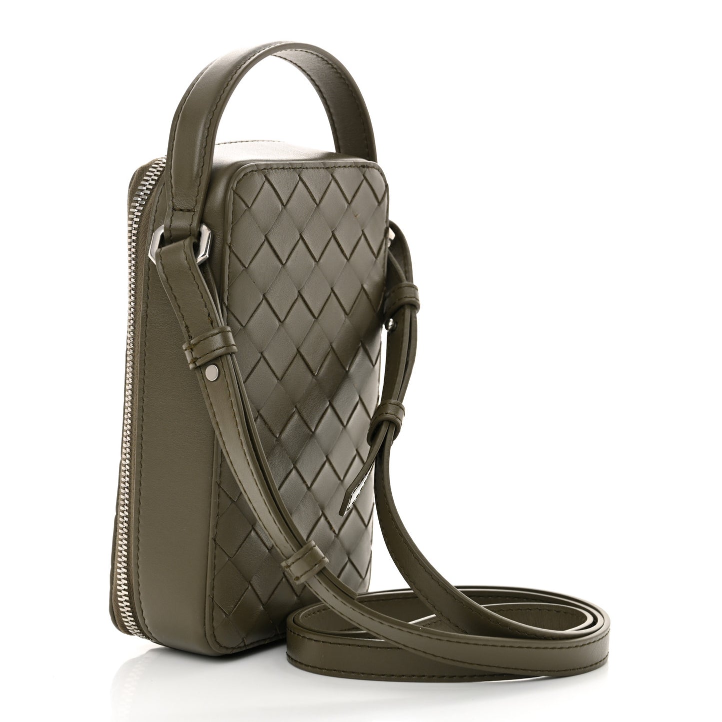 Nappa Intrecciato Getaway Phone Pouch Cypress
