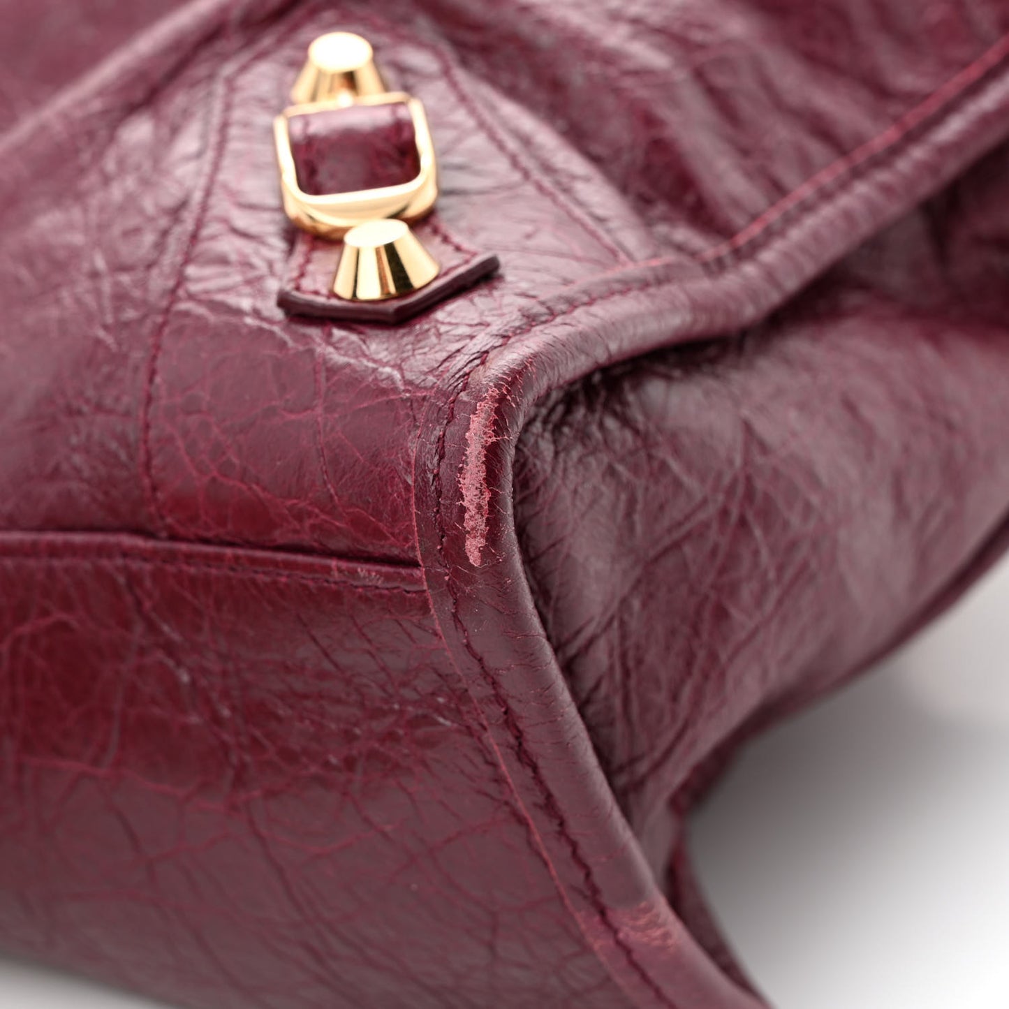 Agneau Classic Gold Hardware S City Violet Prune