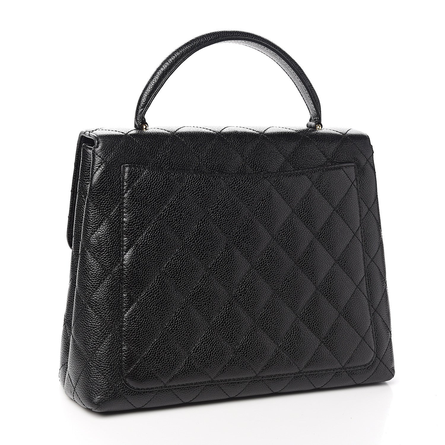 Chanel Caviar Quilted Jumbo Kelly Flap Black 2 of 10