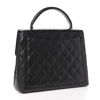 Chanel Caviar Quilted Jumbo Kelly Flap Black 2 of 10