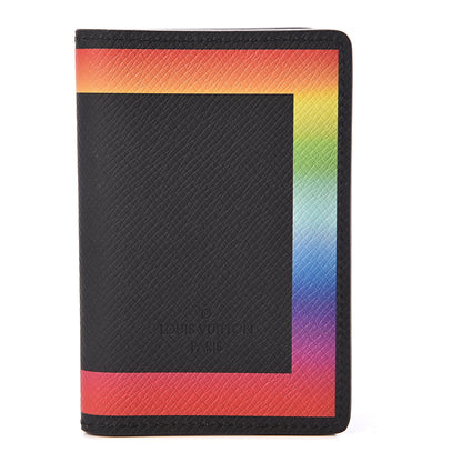 Louis Vuitton Taiga Rainbow Pocket Organizer Black 1 of 7