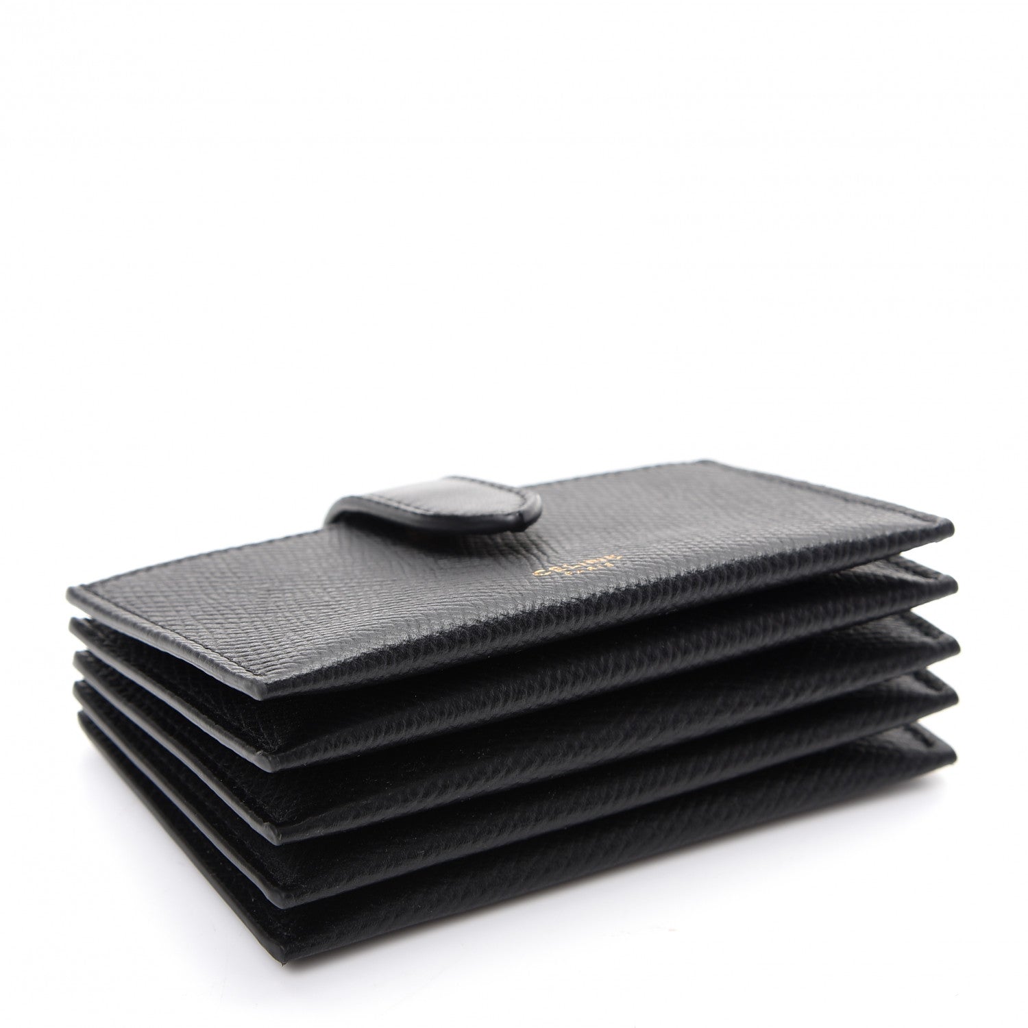 Celine Grained Shiny Calfskin Accordion Card Holder Black 4 of 7