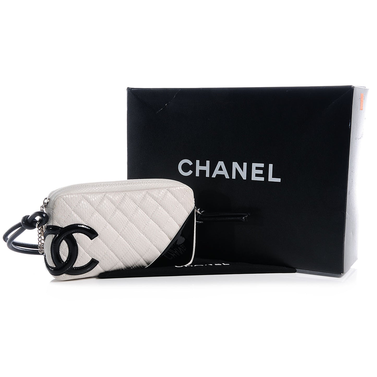 Python Cambon CC Pochette Black White