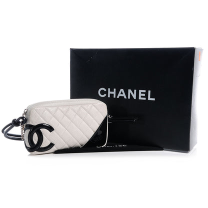 Chanel Python Cambon CC Pochette Black White 5 of 8