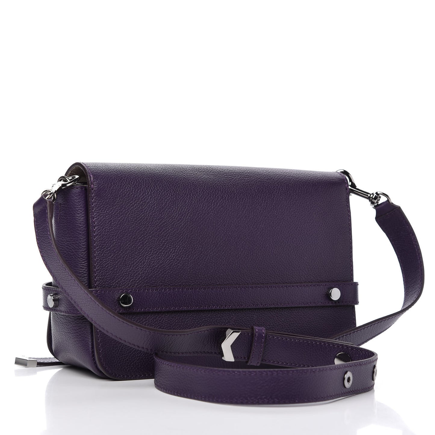 Soft Grained Calfskin Lexie Crossbody Amethyst