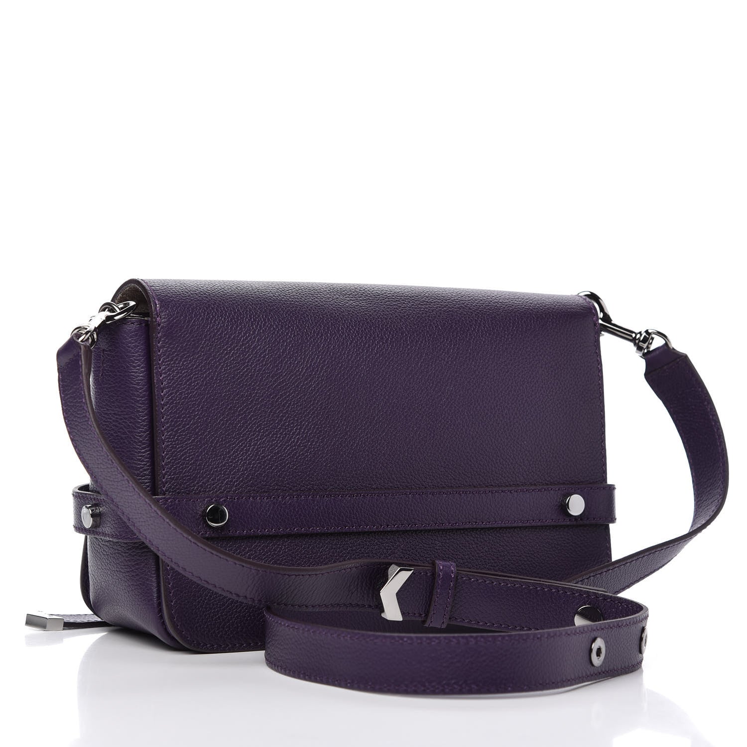 Jimmy Choo Soft Grained Calfskin Lexie Crossbody Amethyst 3 of 10