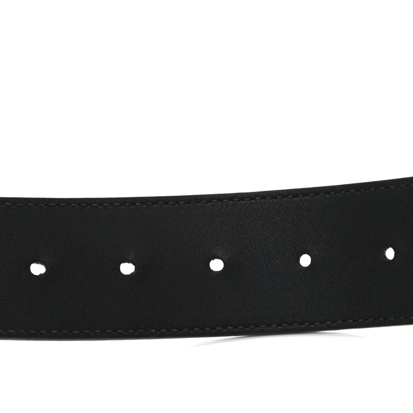 Textured Dollar Calfskin Nickel Double G 40mm Belt 90 36 Black