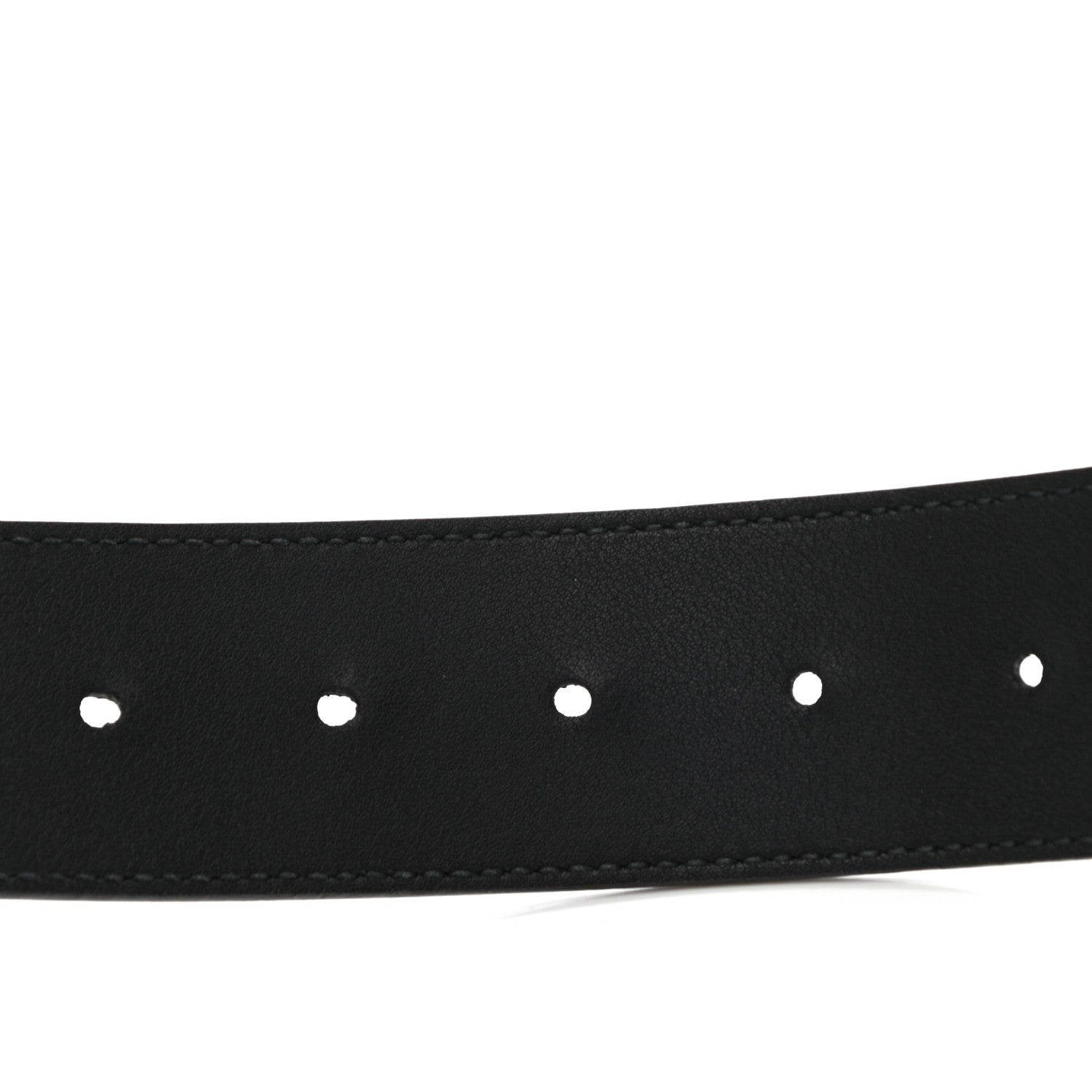 Gucci Textured Dollar Calfskin Nickel Double G 40mm Belt 90 36 Black 6 of 7