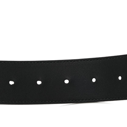 Gucci Textured Dollar Calfskin Nickel Double G 40mm Belt 90 36 Black 6 of 7
